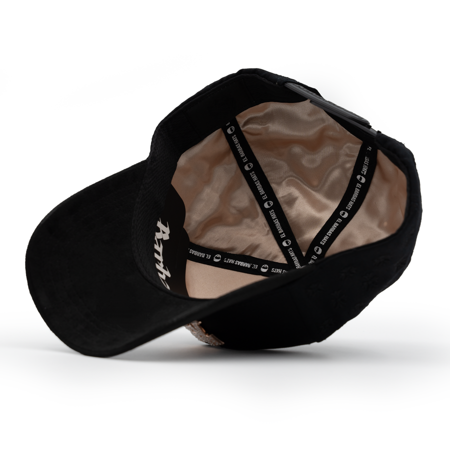 Rose gold diamond cross embroidered hat