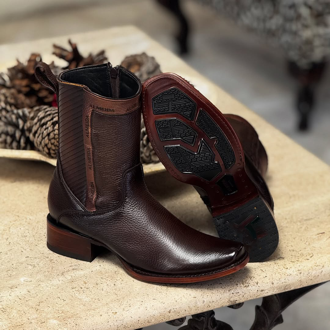 2024 New Gala Series Deerskin Zipper Cowboy Boots