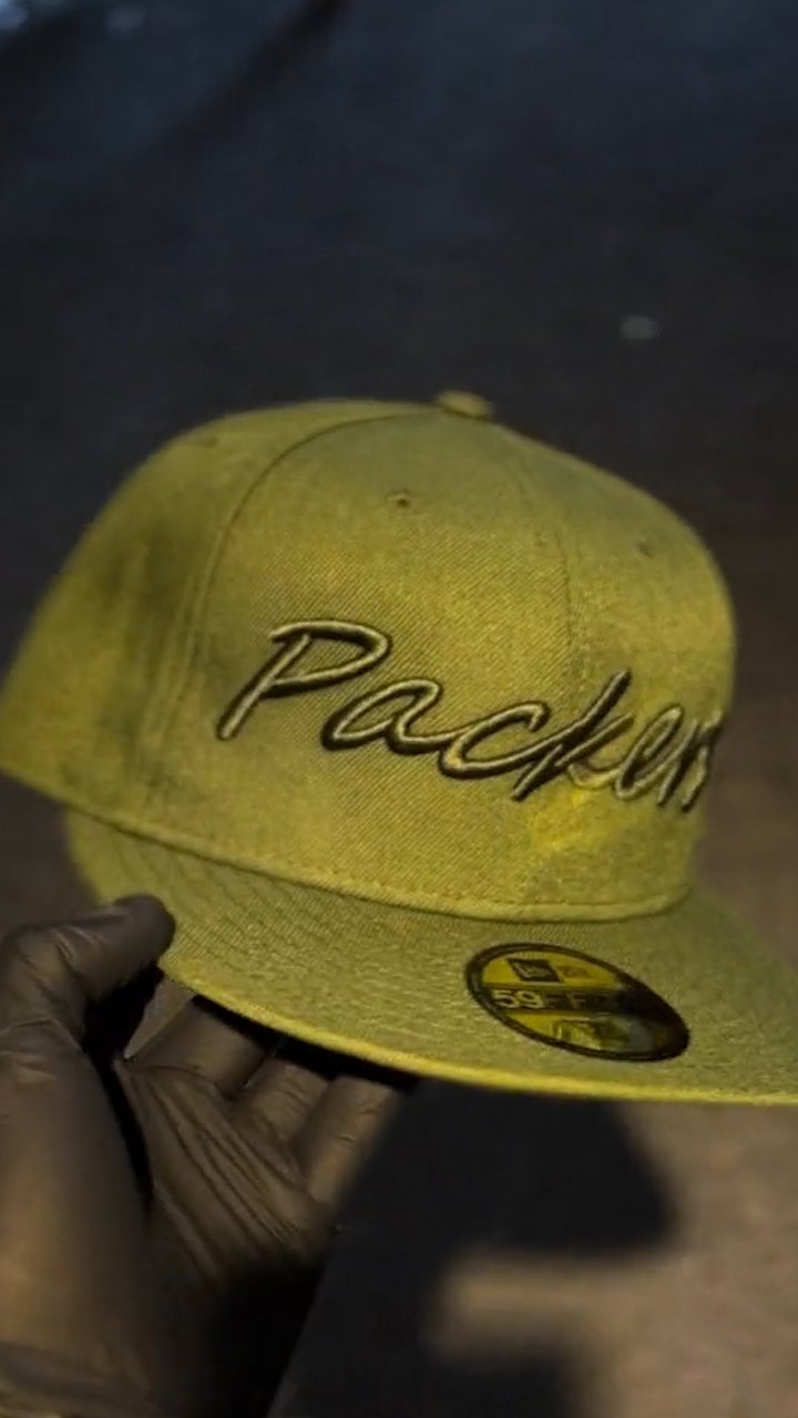 Olive Green Embroidered Fashion Cap