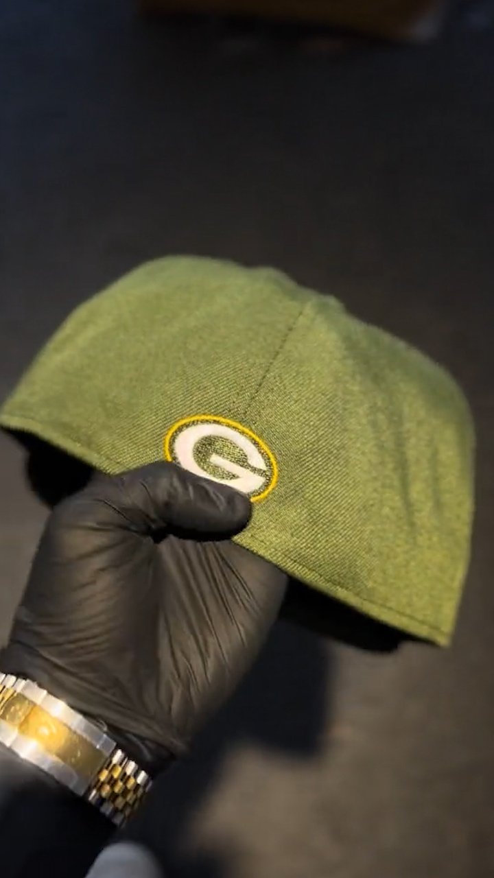 Olive Green Embroidered Fashion Cap