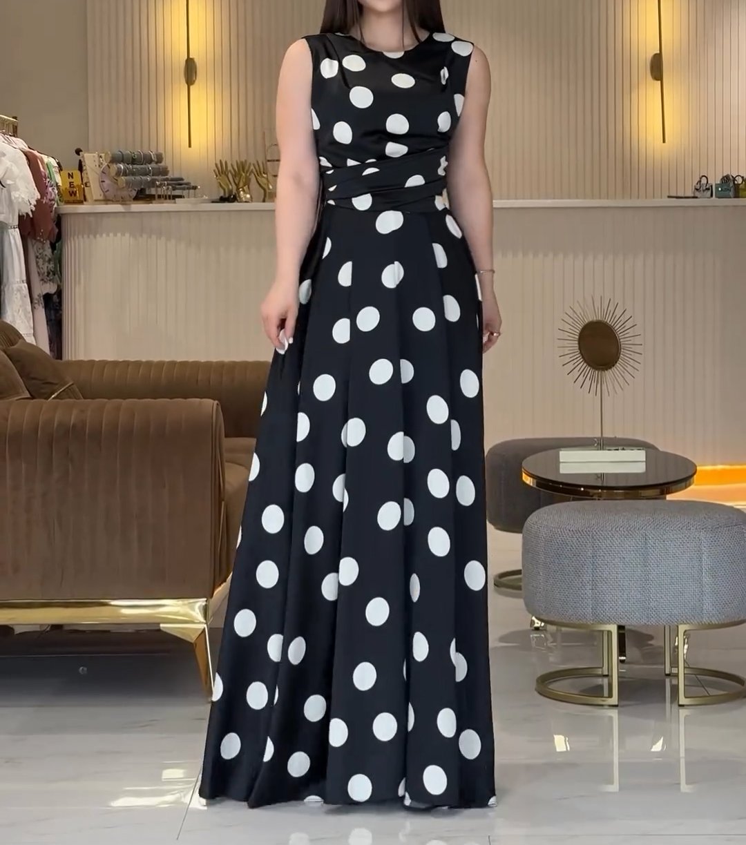 Adjustable Tie Sleeveless Dress