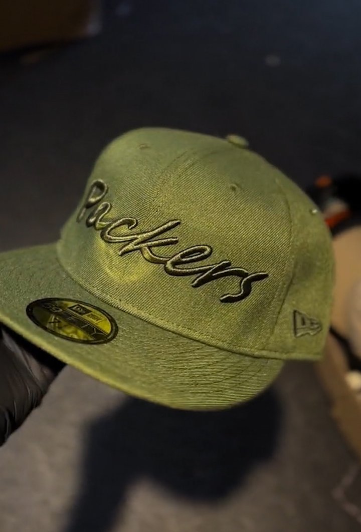 Olive Green Embroidered Fashion Cap