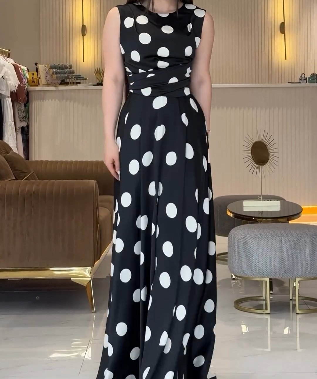 Adjustable Tie Sleeveless Dress