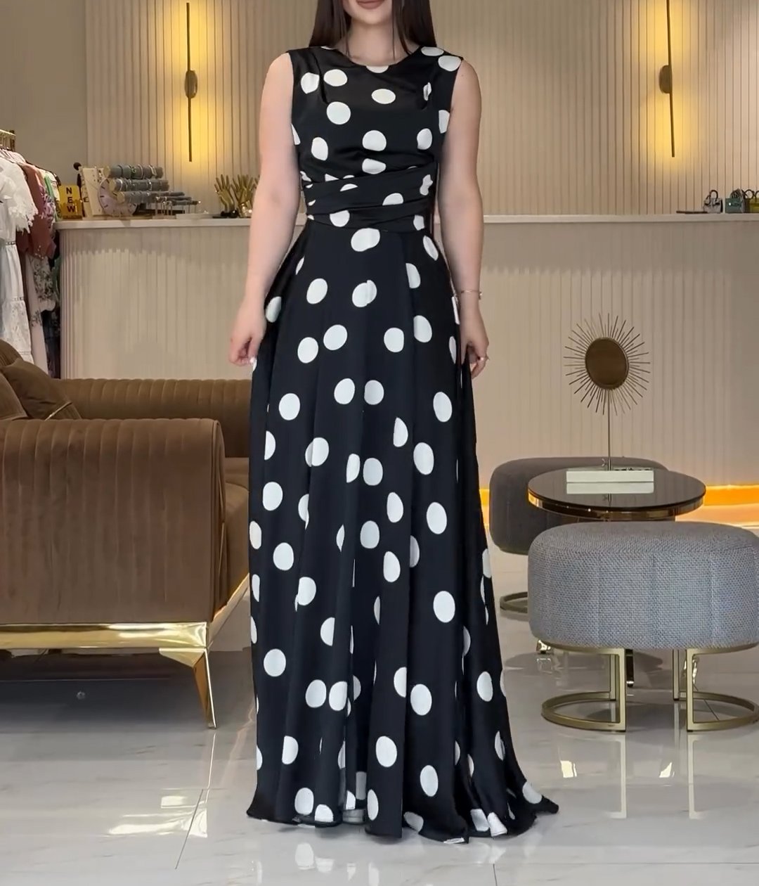 Adjustable Tie Sleeveless Dress