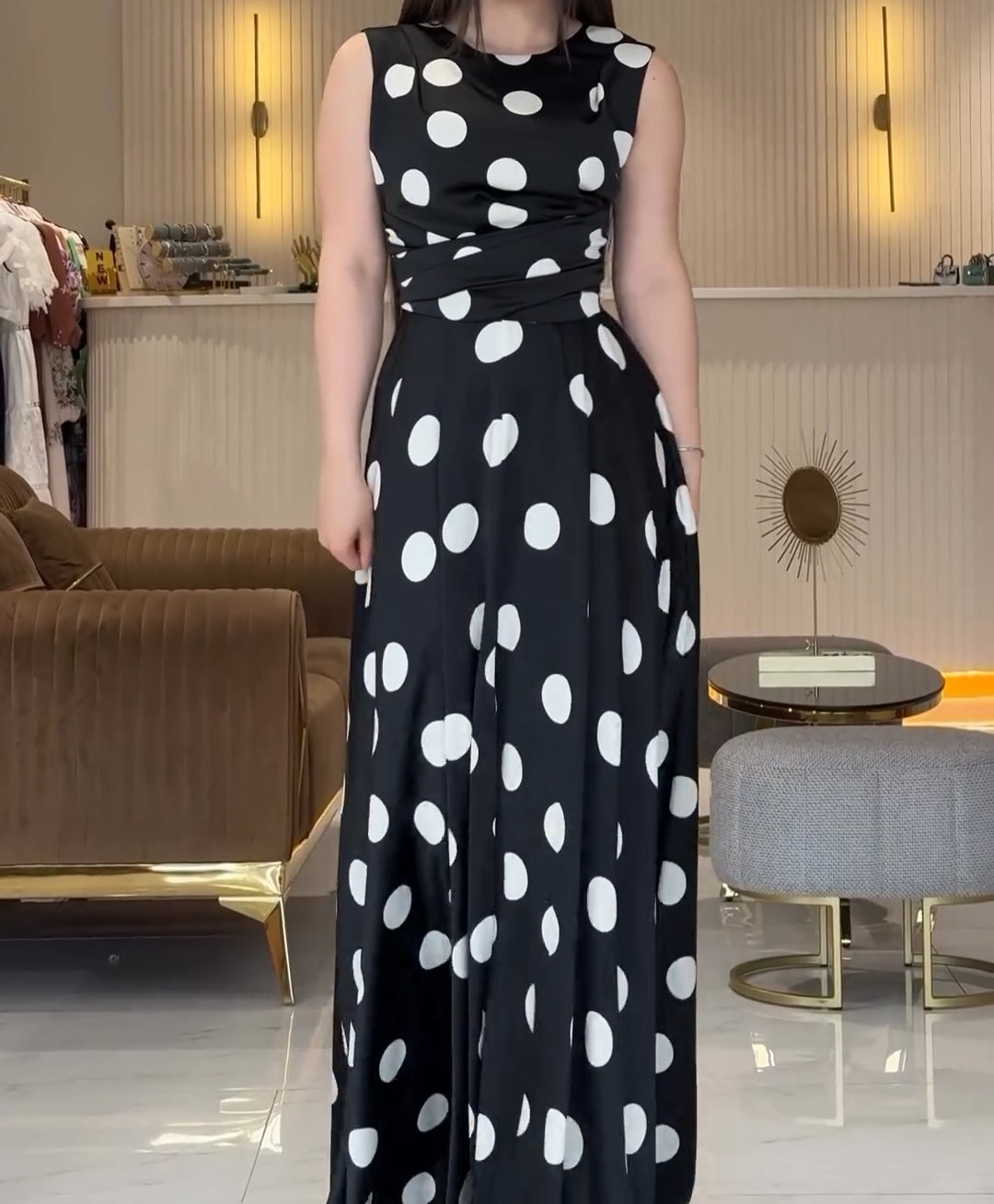 Adjustable Tie Sleeveless Dress