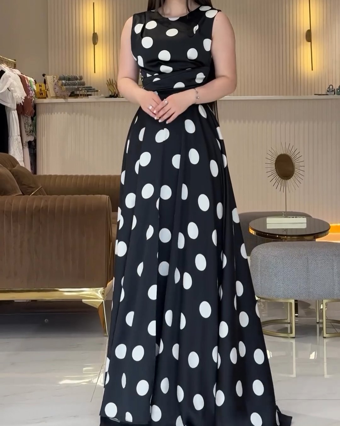 Adjustable Tie Sleeveless Dress