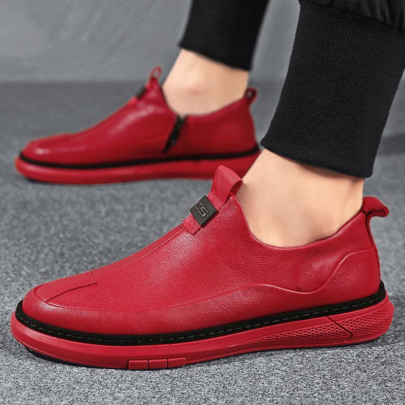 mens summer leather casual boots