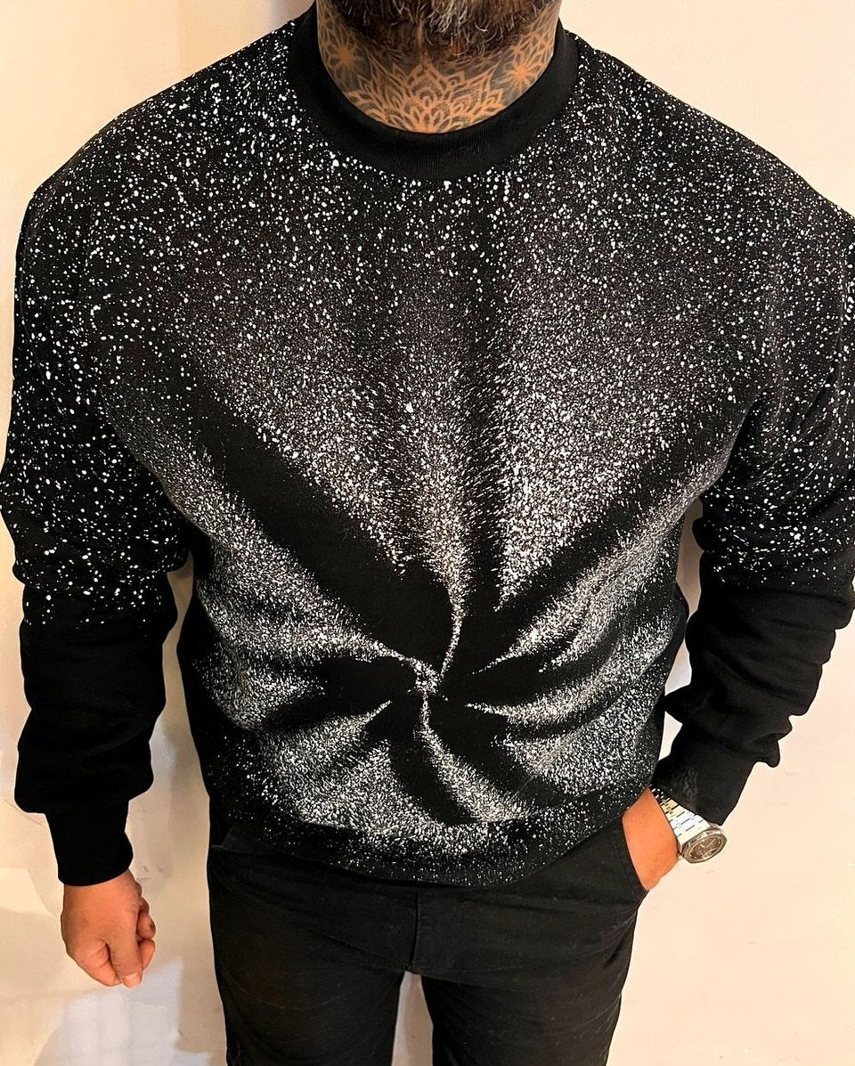 Men's Christmas Series Snowflake Sequin Fashion Sweatshirt