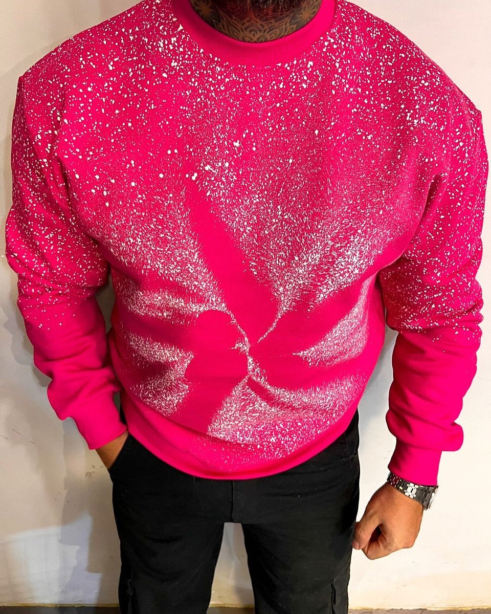 Men's Christmas Series Snowflake Sequin Fashion Sweatshirt