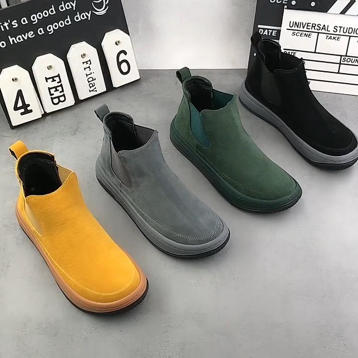 2024 Suede Slip-On Platform Boots