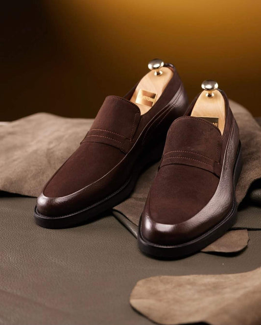 Men's suede calfskin loafers