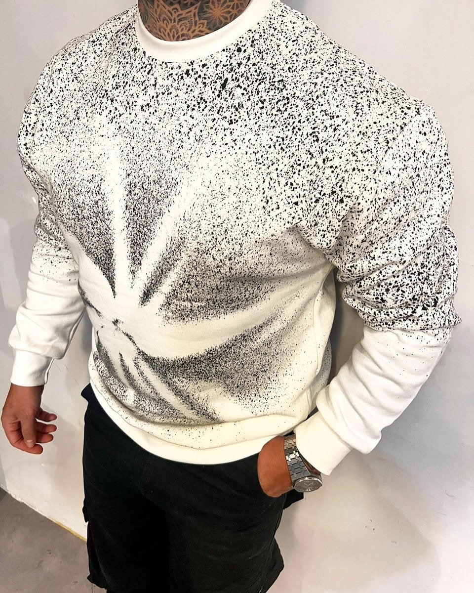 Men's Christmas Series Snowflake Sequin Fashion Sweatshirt