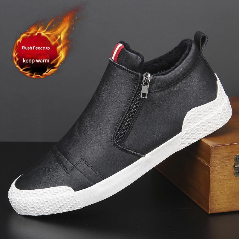 Men's plush warm fashionable casual sneakers