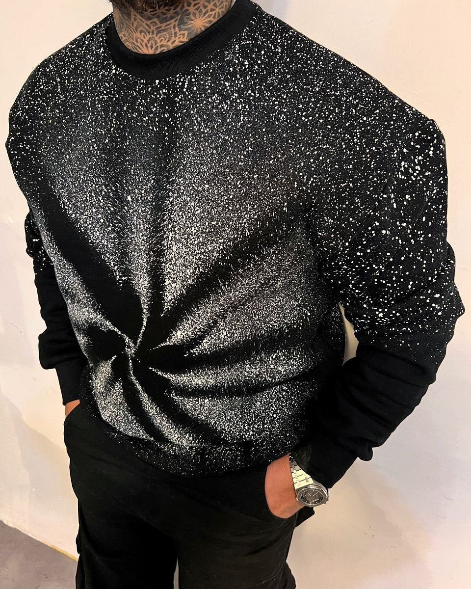 Men's Christmas Series Snowflake Sequin Fashion Sweatshirt