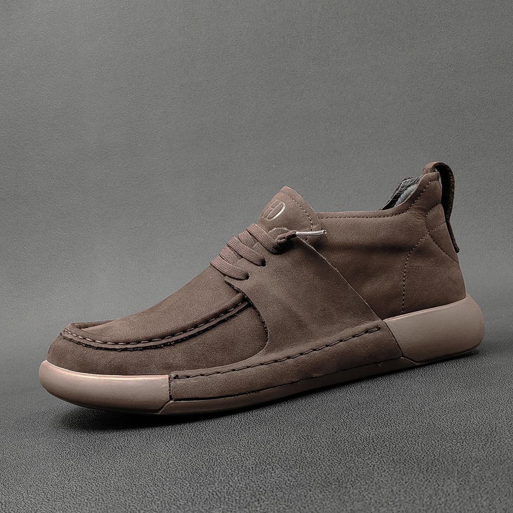 Men's leather mid-cut casual shoes