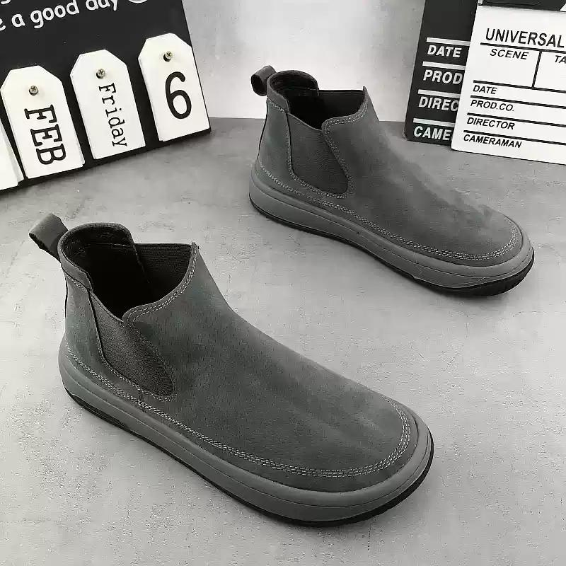 2024 Suede Slip-On Platform Boots