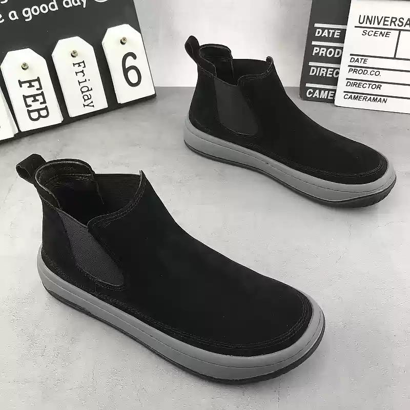 2024 Suede Slip-On Platform Boots